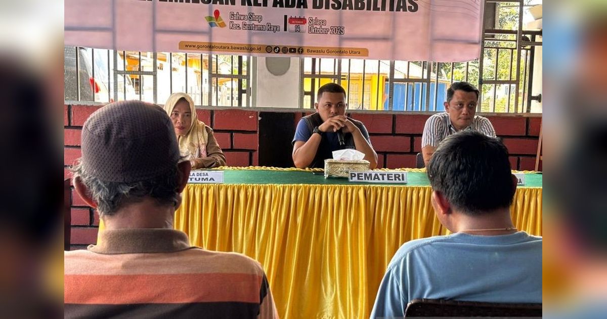 Bawaslu Gorontalo Utara Pastikan Hak Pilih Disabilitas Terjaga: Pemilu Inklusif Tanggung Jawab Bersama