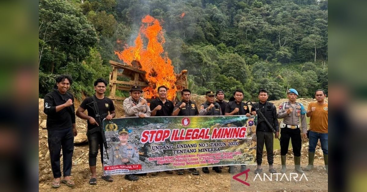 Polres Solok Selatan Musnahkan Peralatan PETI, Aksi Tegas Berantas Penambangan Emas Ilegal yang Merusak Lingkungan