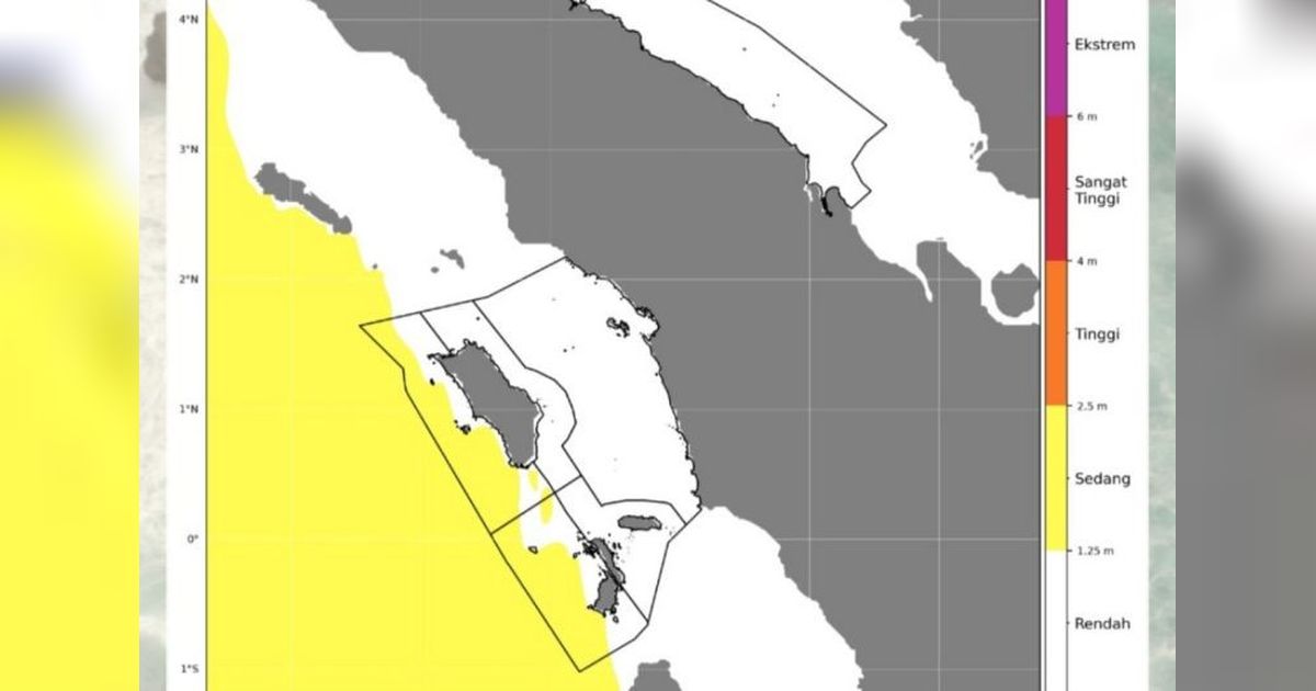 BMKG Peringatkan Potensi Gelombang Tinggi Sumatera Utara Capai 4 Meter, Nelayan Wajib Waspada