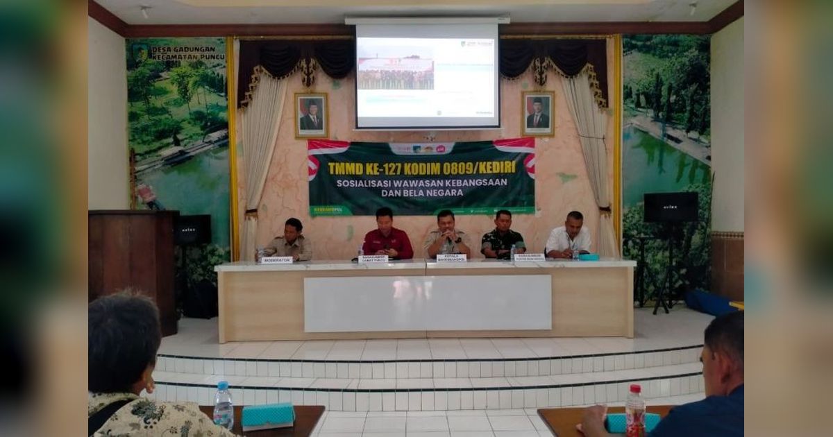 TNI dan Pemkab Kediri Kolaborasi Kuatkan Penguatan Wawasan Kebangsaan di Desa