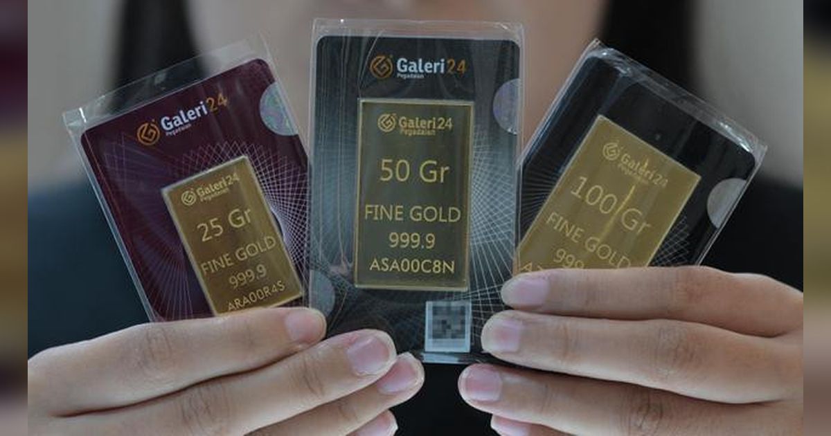 Harga Emas Antam Anjlok Rp40.000 Hari Ini, Ini Rinciannya