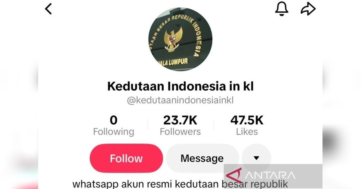 KBRI Kuala Lumpur Laporkan Akun Palsu TikTok, Waspada Penipuan Data Pribadi