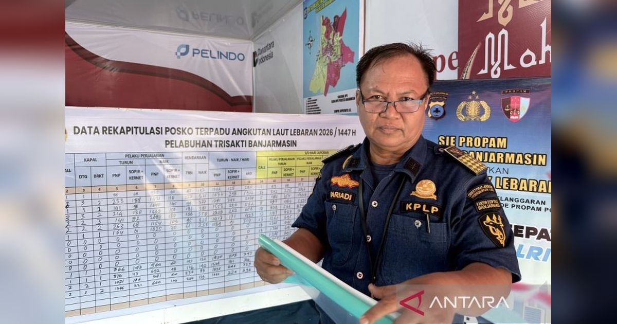 KSOP Catat Puncak Arus Balik Lebaran 2026 di Pelabuhan Banjarmasin, Ribuan Penumpang Tiba