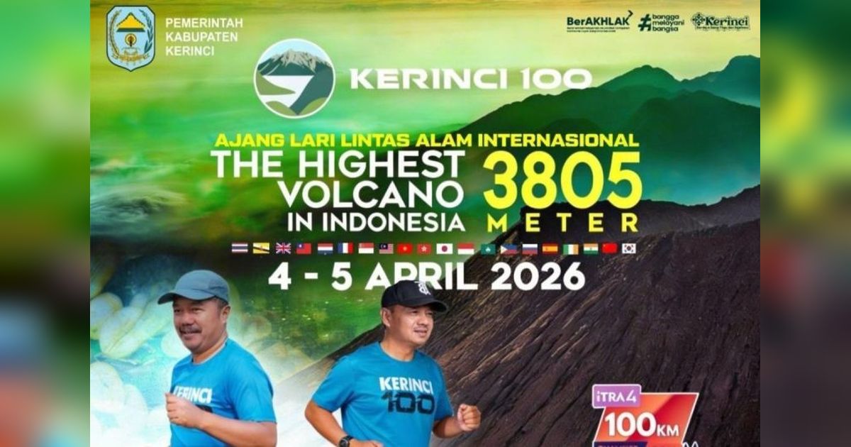 Lomba Lari Kerinci100 di Jambi: 835 Pelari dari 20 Negara Taklukkan Jalur Legendaris