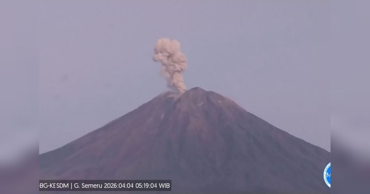 Gunung Semeru Erupsi Sembilan Kali, Kolom Letusan Capai 1.000 Meter