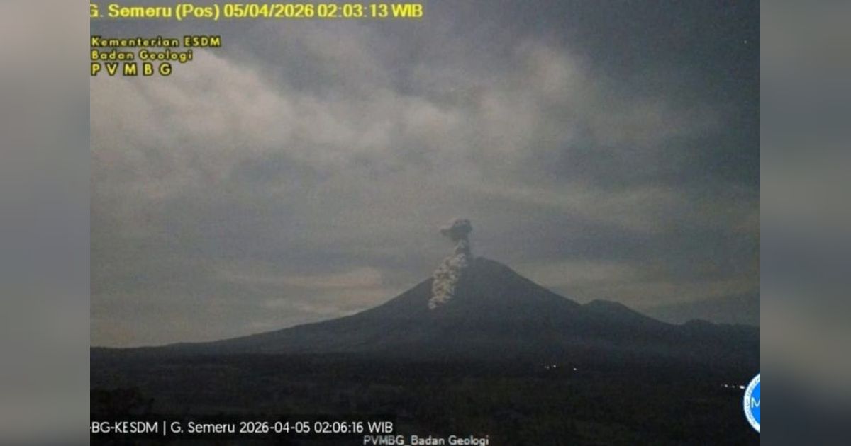 Erupsi Gunung Semeru Luncurkan Awan Panas 3,5 KM, Warga Diimbau Waspada