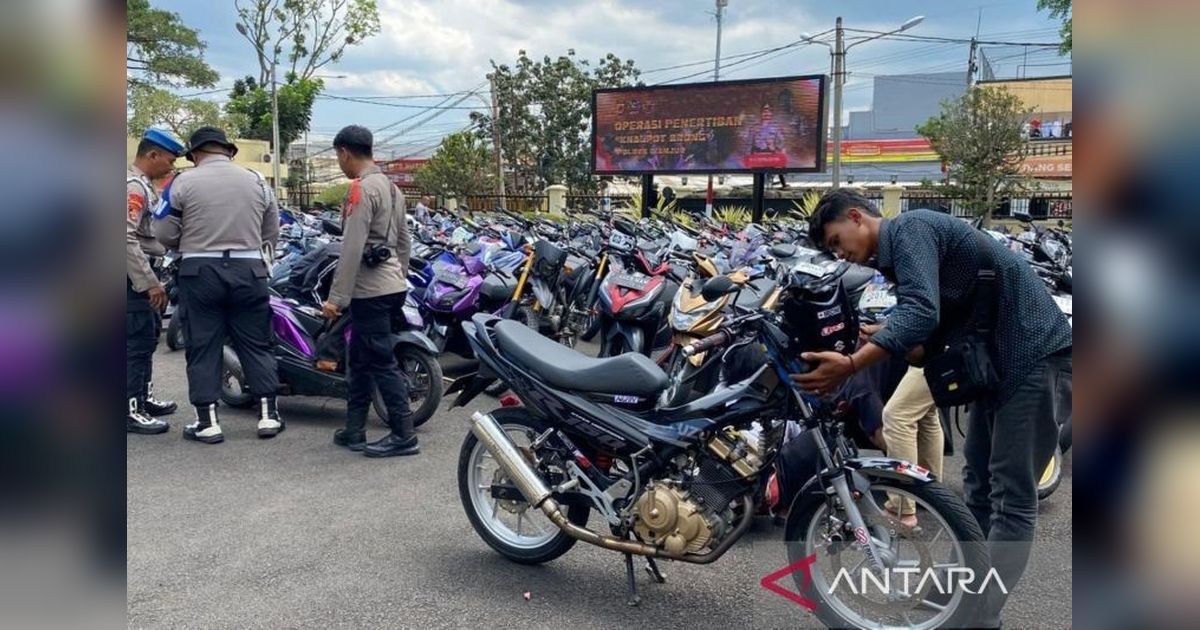 Polres Cianjur Gencarkan Razia Knalpot Bising, Ratusan Motor Diamankan