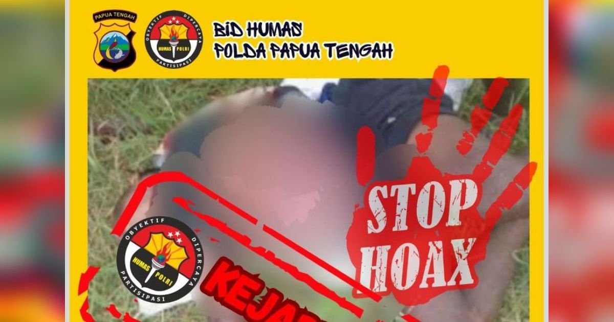 Polda Papua Tengah Ungkap Hoaks Foto Dogiyai, Waspada Informasi Menyesatkan