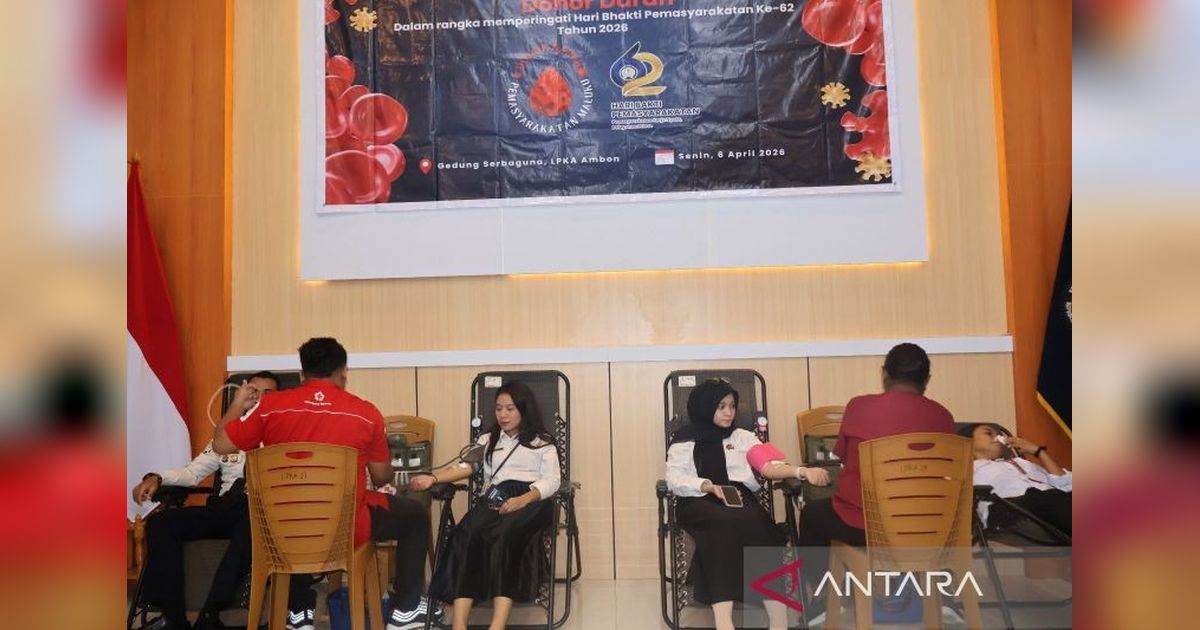 Ditjenpas Maluku Sumbang 30 Kantong Darah, Perkuat Stok PMI Ambon