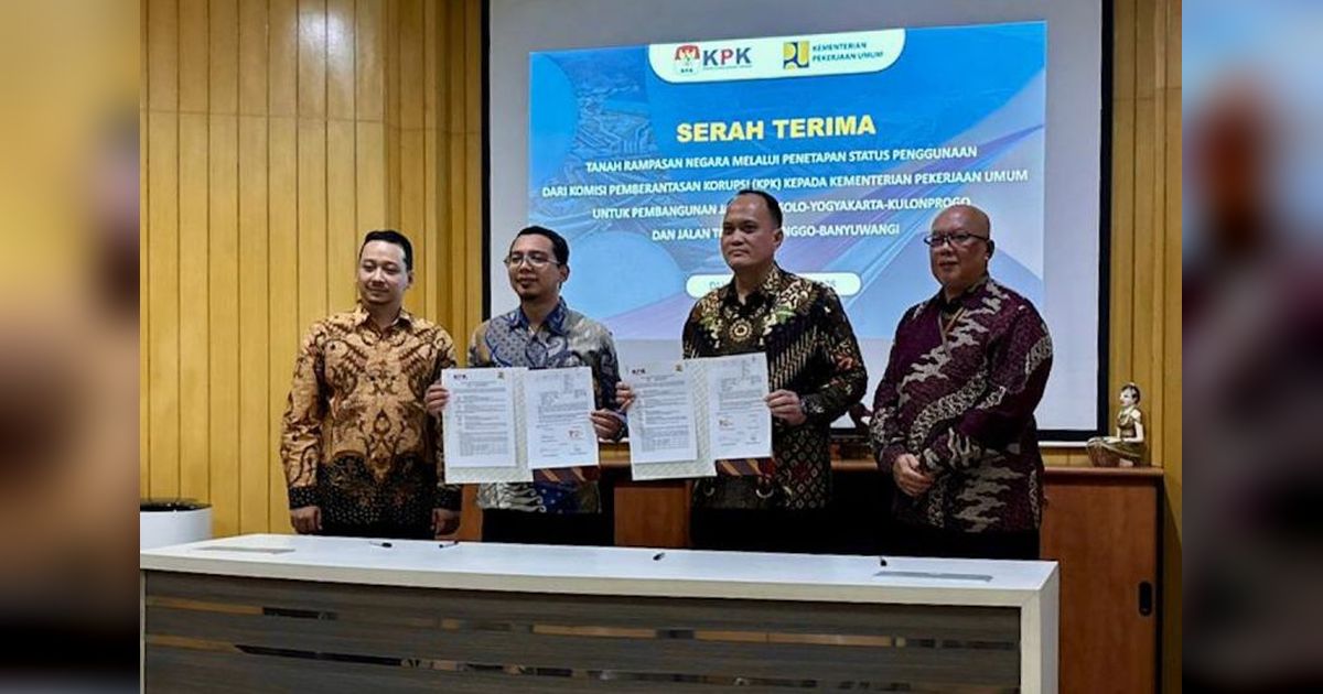 KPK Serahkan Aset Rampasan Rp3,88 Miliar ke Kementerian Pekerjaan Umum untuk Proyek Tol Nasional