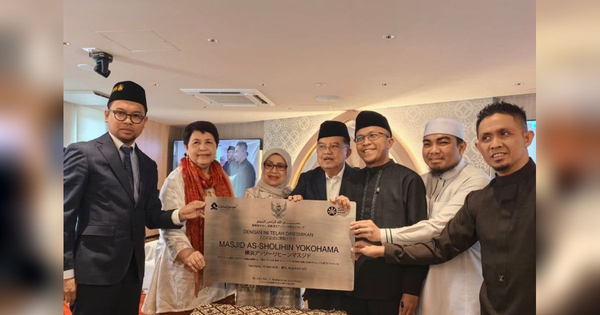 Jusuf Kalla Resmikan Masjid As Sholihin Yokohama, Perkuat Peran Umat dan Diaspora Indonesia