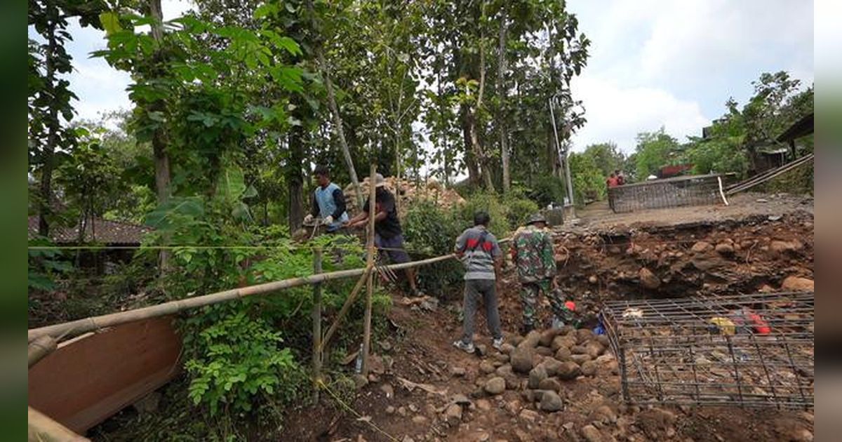 Setelah 20 Tahun Menunggu, Warga Desa Nglembu Boyolali Akhirnya Segera Punya Jembatan Gantung Permanen