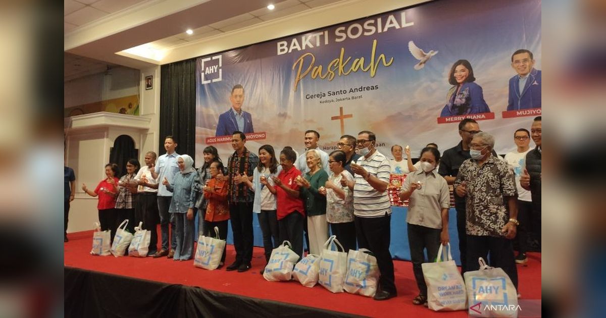 AHY Gelar Baksos Paskah di Kedoya, Tekankan Pentingnya Infrastruktur Merata