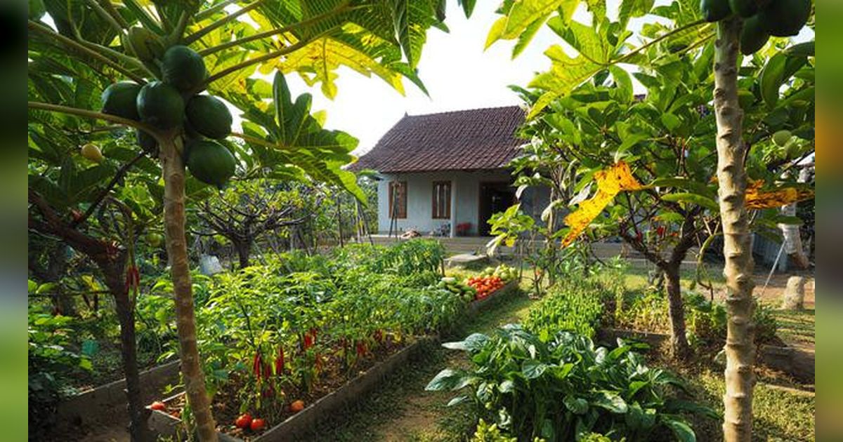 10 Konsep Rumah Sederhana di Desa yang Sejuk, Dikelilingi Tanaman Buah