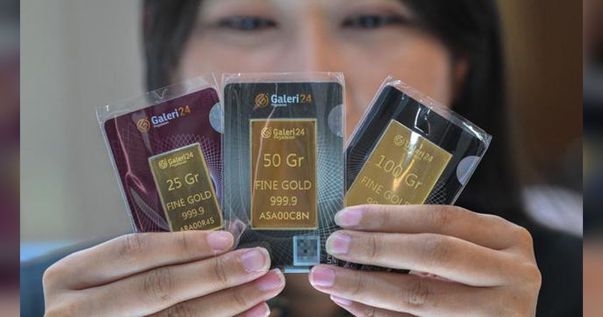 Harga Emas Antam Naik Rp45.000 Hari Ini