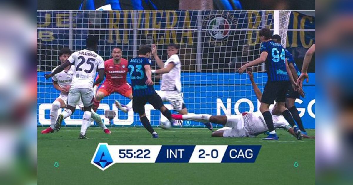 Inter Milan Puncak Klasemen Serie A, Hajar Cagliari 3-0 dan Unggul 12 Poin
