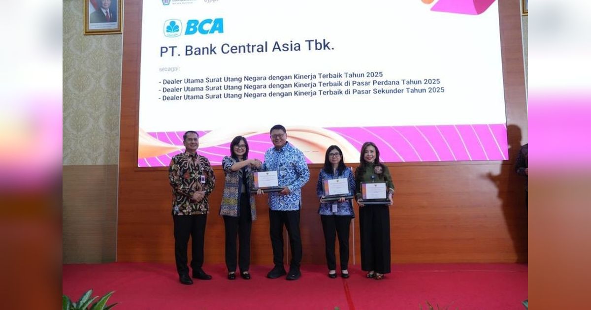 BCA Raih Empat Penghargaan Mitra SUN Terbaik dari Kemenkeu, Perkuat Pasar Keuangan Nasional