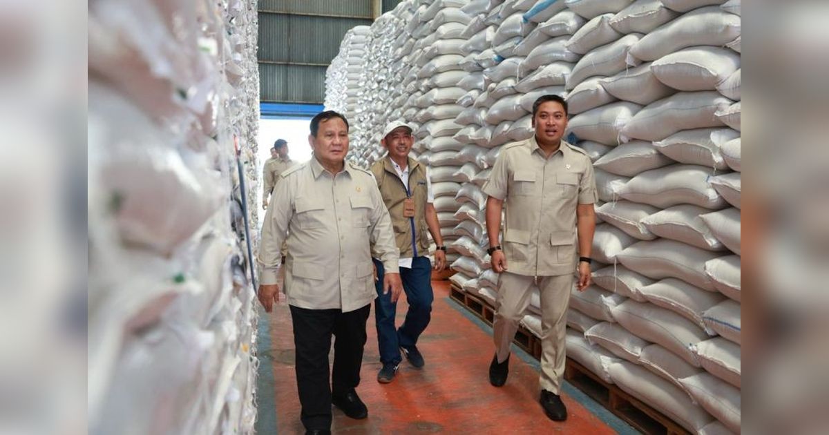 Tinjau Gudang Bulog, Presiden Prabowo Pastikan Stok Beras Nasional Aman untuk 11 Bulan