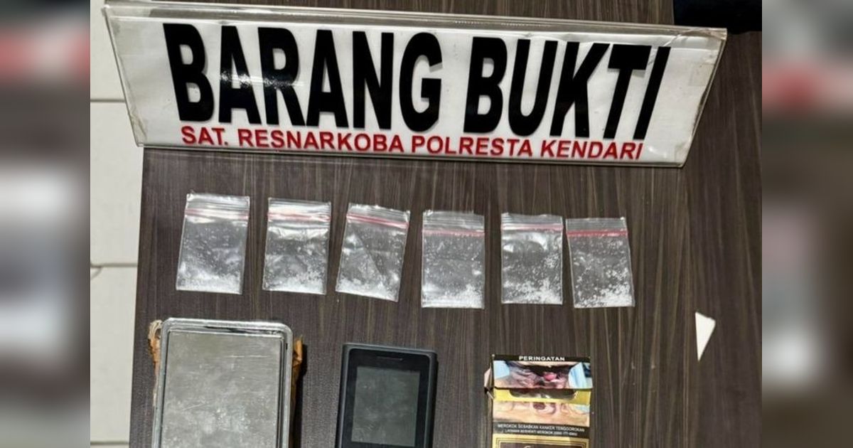 Polresta Kendari Bekuk Nelayan Bawa Sabu di Konawe, Enam Paket Narkotika Disita