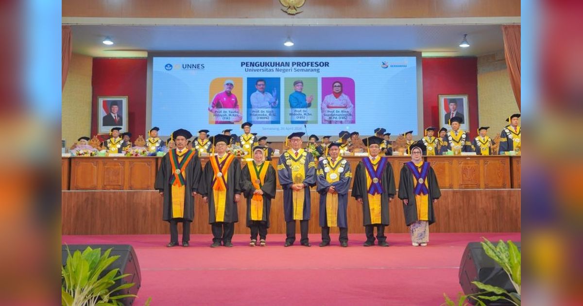 Unnes Kukuhkan Empat Guru Besar Baru, Perkuat Kontribusi Ilmu Pengetahuan