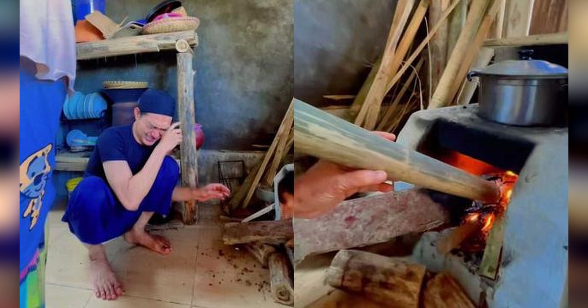 8 Potret Dapur Boby Tince di Kampung: Sederhana Pakai Kayu Bakar, Tapi Tetap Estetik dan Modern