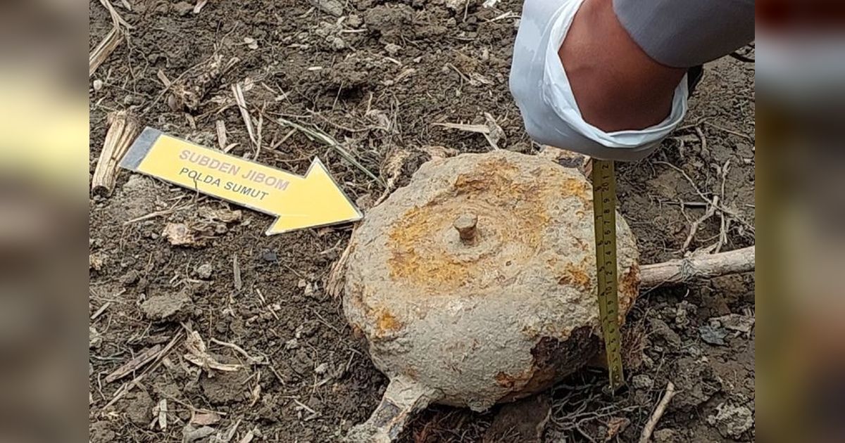 Jibom Brimob Sumut Berhasil Lakukan Pemusnahan Bom Ranjau Darat di Langkat