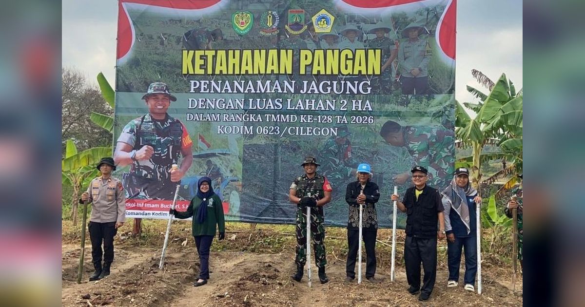 TNI Tanam Jagung di Cilegon, Perkuat Ketahanan Pangan Nasional Melalui Program TMMD