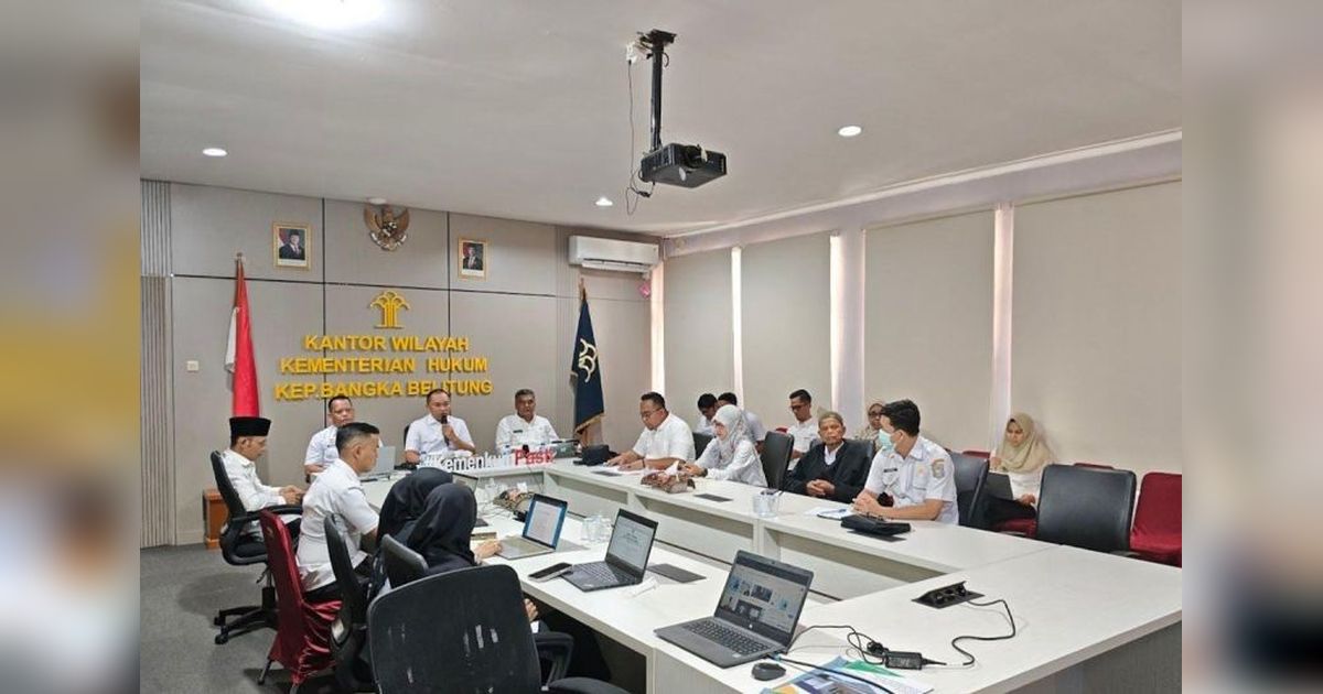 Kemenkumham Babel Selaraskan Raperda Transaksi Nontunai Desa Bangka Tengah