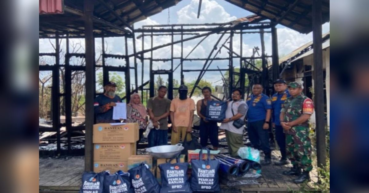BPBD Banjar Salurkan Logistik Darurat, Respons Cepat Korban Kebakaran Gambut