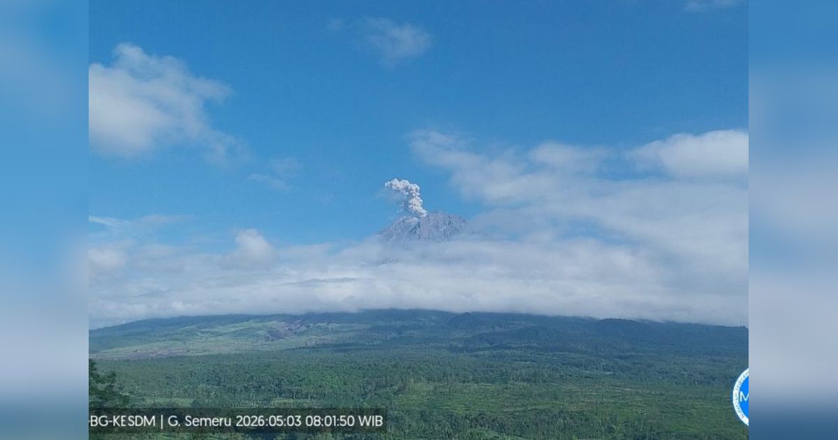 Erupsi Gunung Semeru Pagi Ini: Kolom Letusan Capai 900 Meter, Warga Diminta Waspada