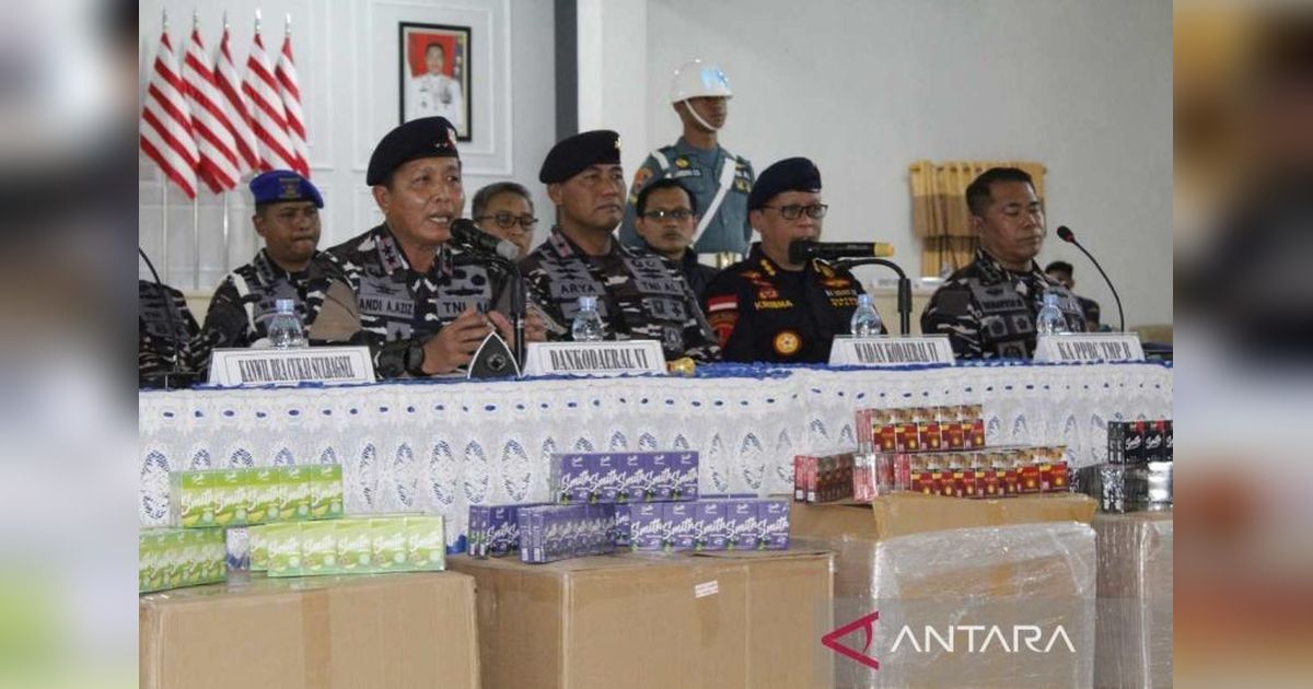 Kodaeral VI dan Bea Cukai Gagalkan Penyelundupan 3,9 Juta Batang Rokok Ilegal di Makassar
