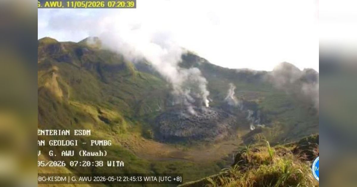 Kementerian ESDM Imbau Warga Waspada, Status Gunung Awu Naik Jadi Siaga