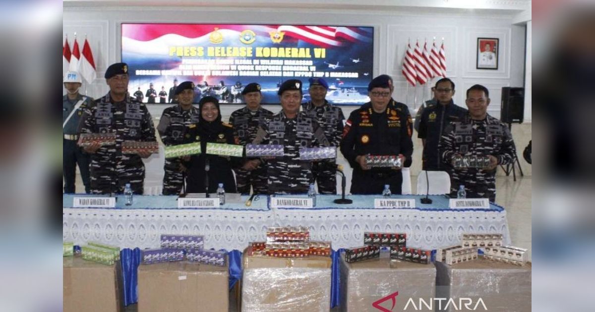 Bea Cukai Sulbagsel Sita 43,39 Juta Batang Rokok Ilegal, Potensi Kerugian Negara Capai Rp42 Miliar