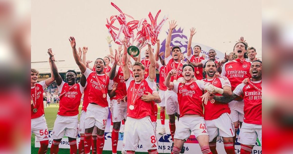 Arsenal Juara Liga Inggris 2025/26, Tutup Musim Manis Kalahkan Palace 2-1