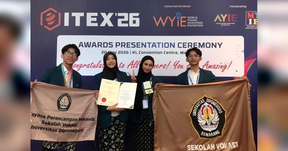 Sekolah Vokasi Undip Raih Medali Emas dan Penghargaan Bergengsi di WYIE 2026 dengan Inovasi Vocasignora