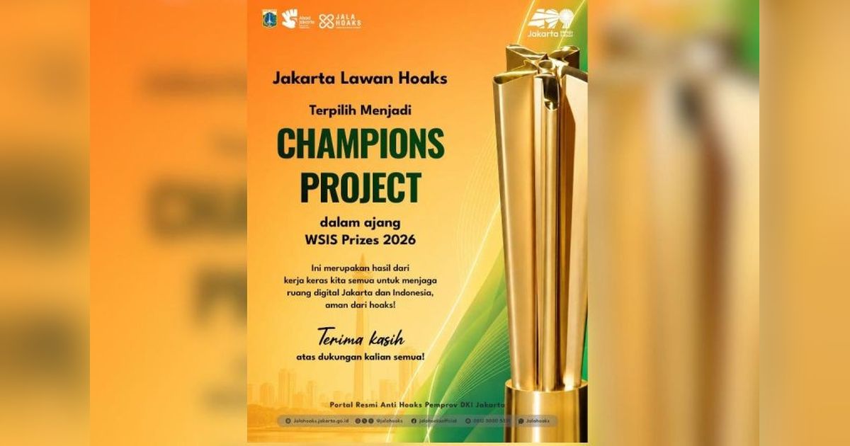 Jalahoaks DKI Jakarta Sabet Predikat Champion Project WSIS Prizes 2026: Lompatan Besar Literasi Digital Ibu Kota