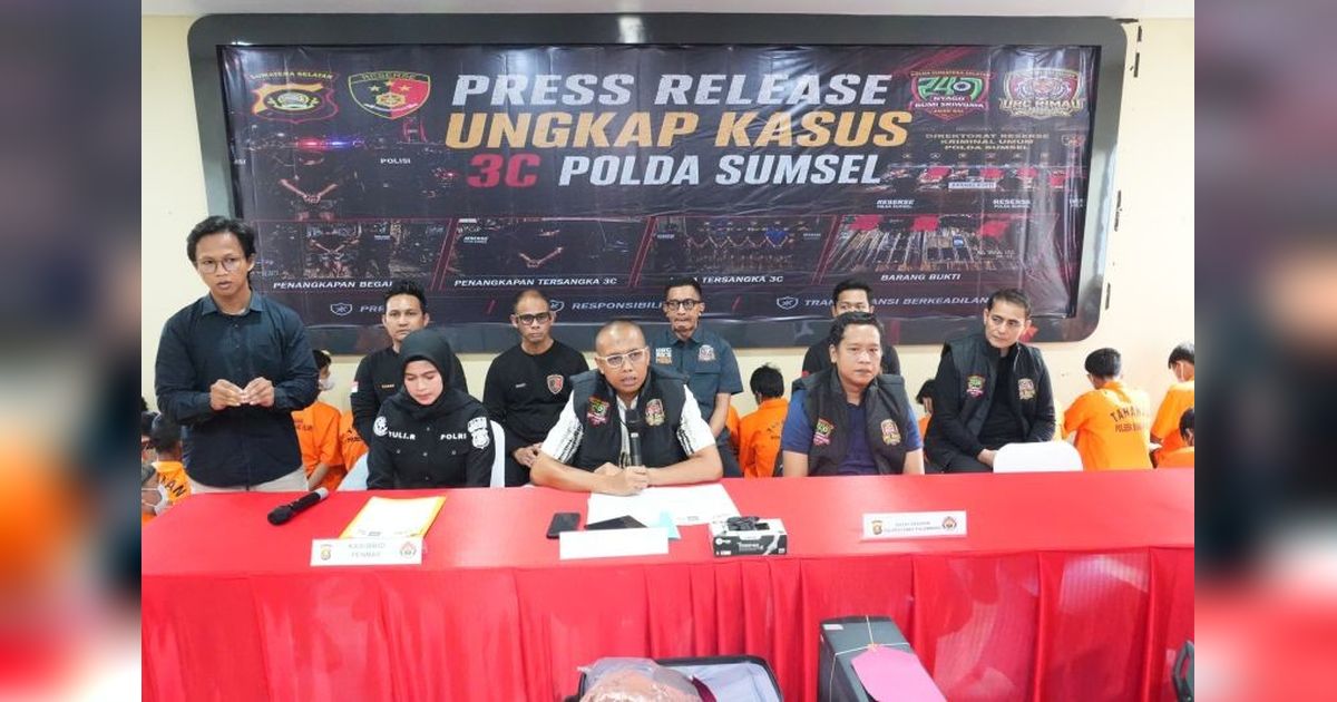 Polda Sumsel Tangkap 137 Tersangka 3C, Ungkap Ratusan Kasus Kejahatan di Mei 2026