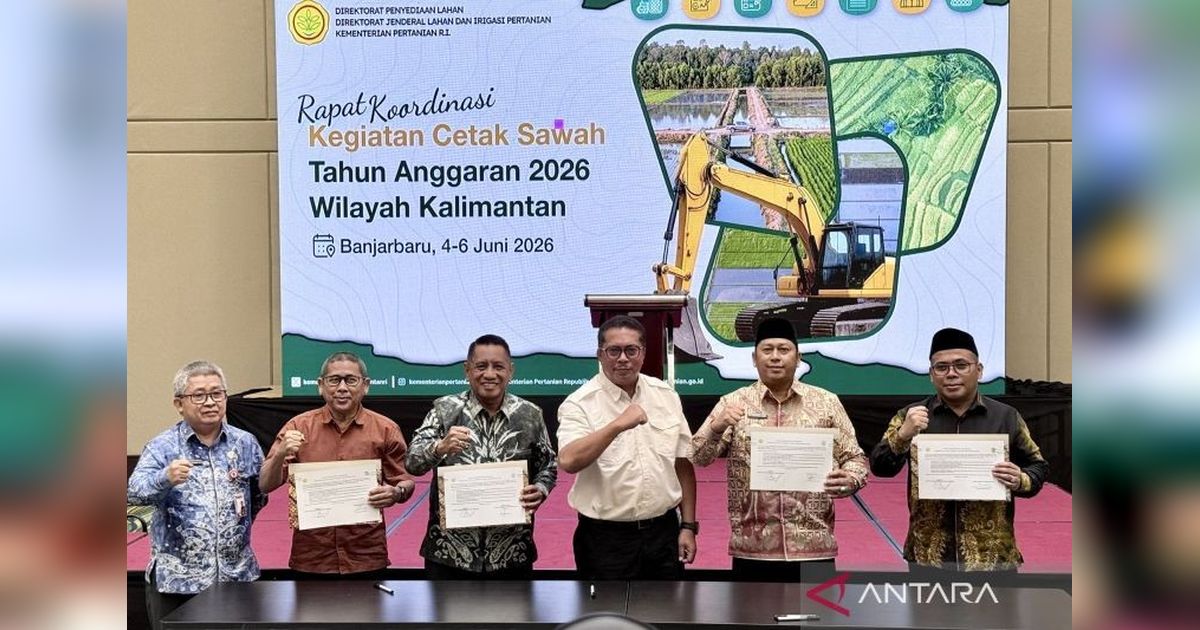 Kementan Perketat Pengawasan Cetak Sawah di Kalimantan untuk Percepat Tanam Padi Nasional