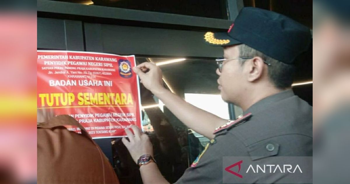 Satpol PP Karawang Segel THM Pasca Viral Pesta Gay