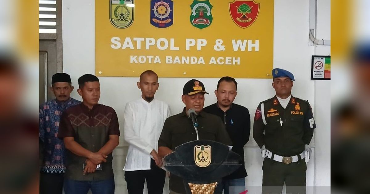 Satpol PP dan WH Banda Aceh Proses Sembilan Pasangan Pelangg