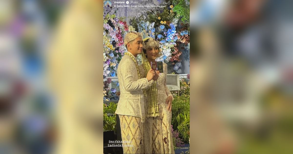 Potret Pernikahan Adinda Thomas dan Raka Akmal, Mas Kawin dalam Bentuk Logam Mulia 100 Gram dan Uang Tunai Rp8.104.523