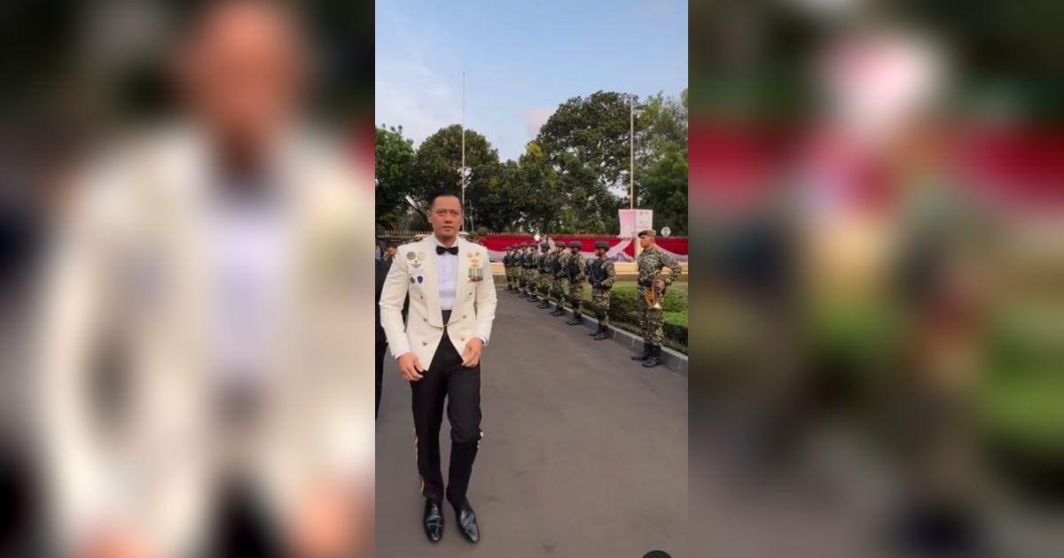 Mayor di Antara Para Jenderal TNI, Potret Gagah AHY Hadiri Parade Senja Penampilannya jadi Sorotan