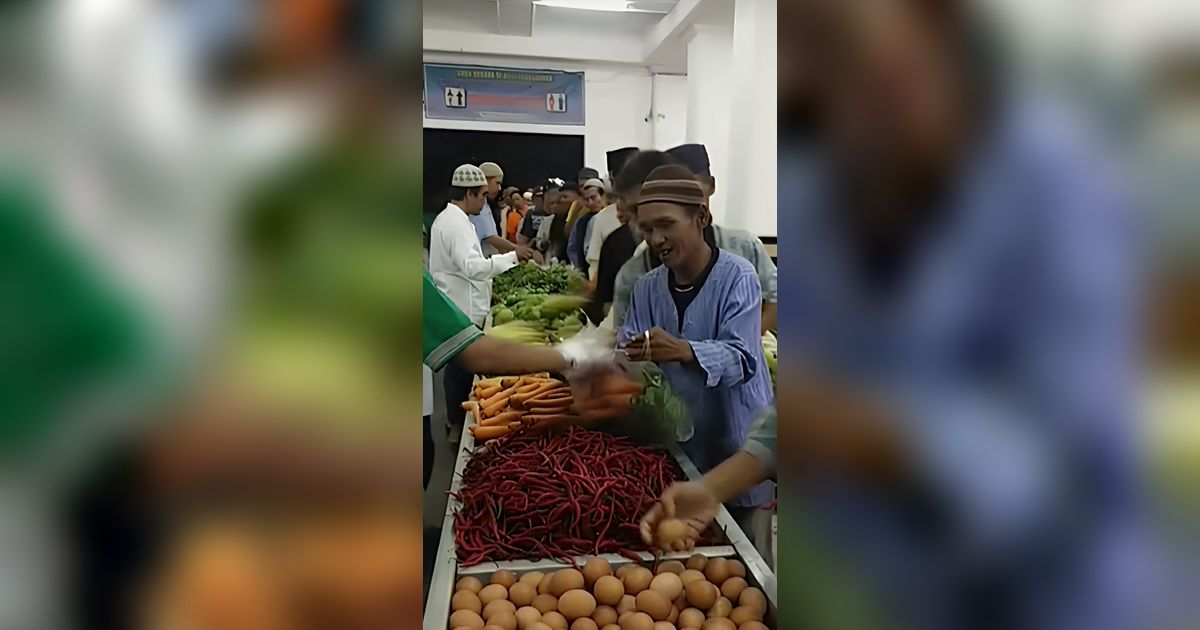 Viral Sedekah Sayur Gratis di Masjid Raya Uswatun Hasanah Cengkareng, Jemaah Boleh Ambil Sepuasnya