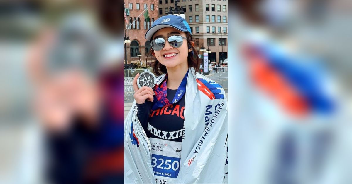 Momen Bangga Febby Rastanty Dapat Medali Chicago Marathon Meski Persiapan Tak Matang