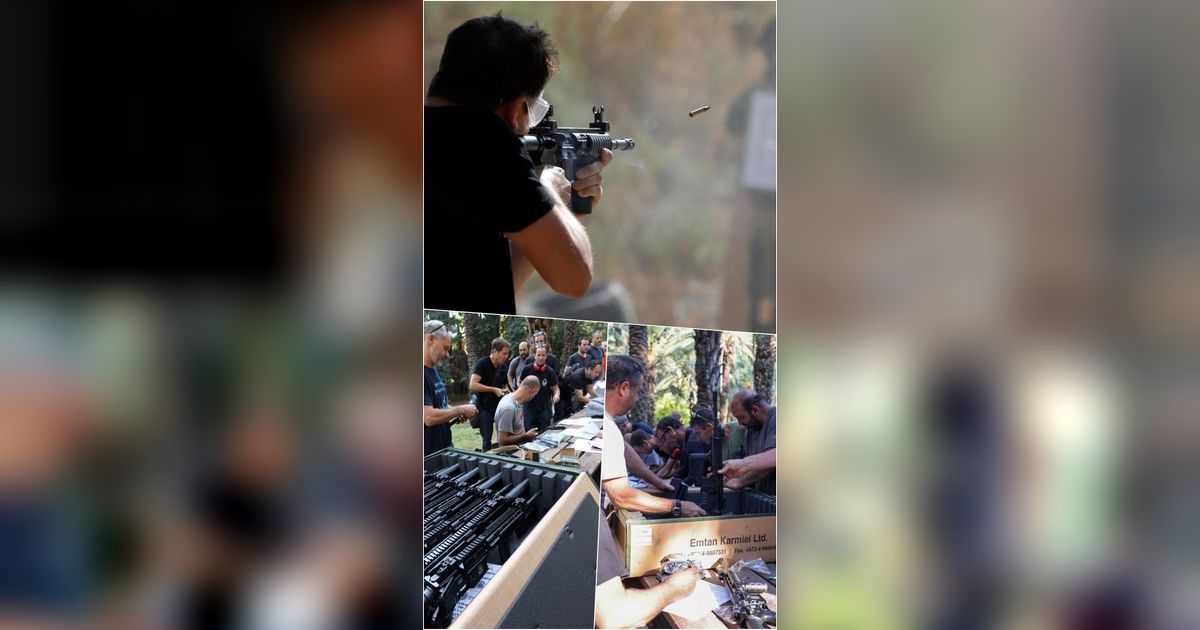 FOTO: Melihat Persiapan Warga Israel Sebelum Terjun Berperang Latihan Tembak dengan Senapan Serbu yang Baru Diterima