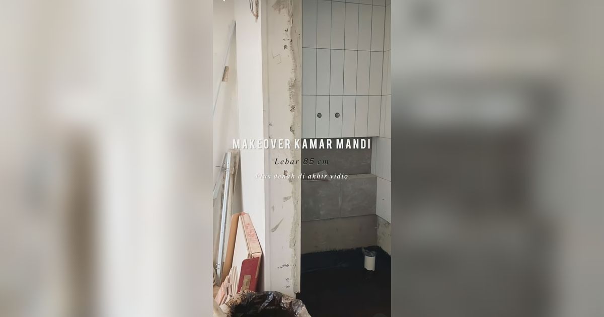 Lebar Cuma 85 cm, Kamar Mandi Mungil Ini Di-makeover Jadi Super Nyaman dan Estetik, Tiap Sisinya Cakep Banget!