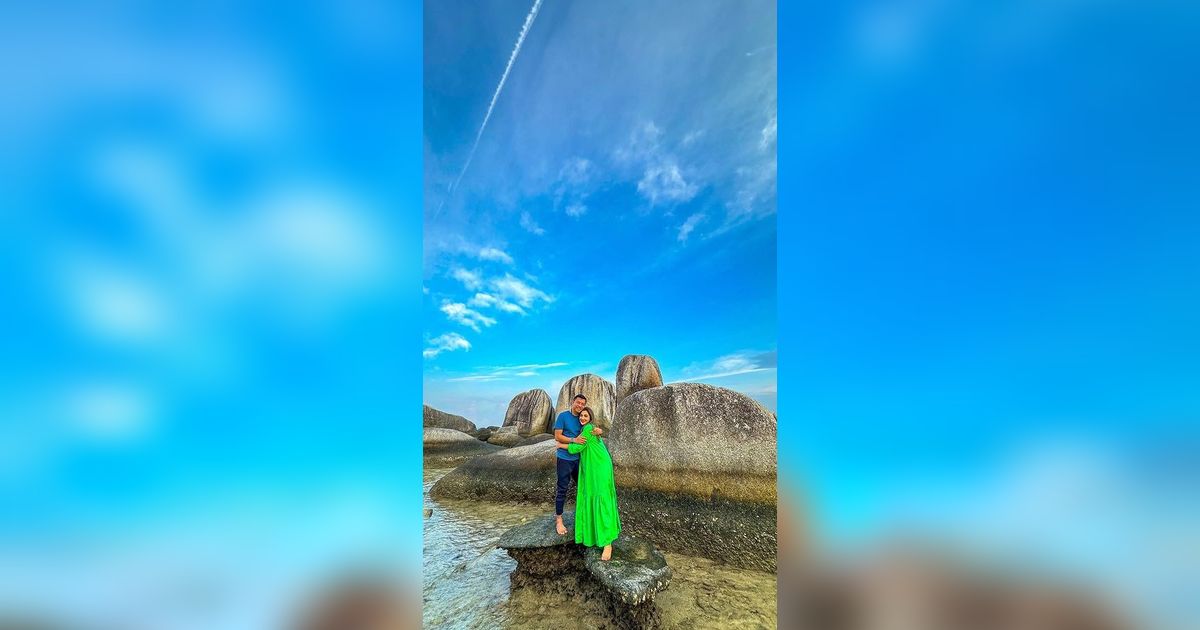 Cantiknya Ashanty Pakai Baju Hijau Liburan ke Pulau Natuna, Potret Dipeluk Anang Hermansyah Romantis Banget Bak Pengantin Baru