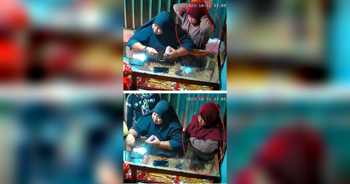 Viral Video Ibu-ibu Curi Emas di Toko Perhiasan, Aksinya Terekam CCTV