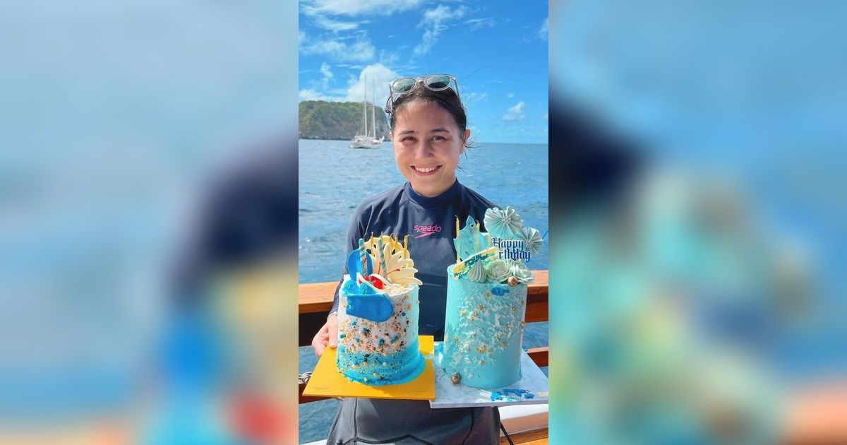 Potret Prilly Latuconsina Rayakan Ultah Ke-27 di Tengah Laut: Sambil Hunting Lumba-lumba dan Hiu