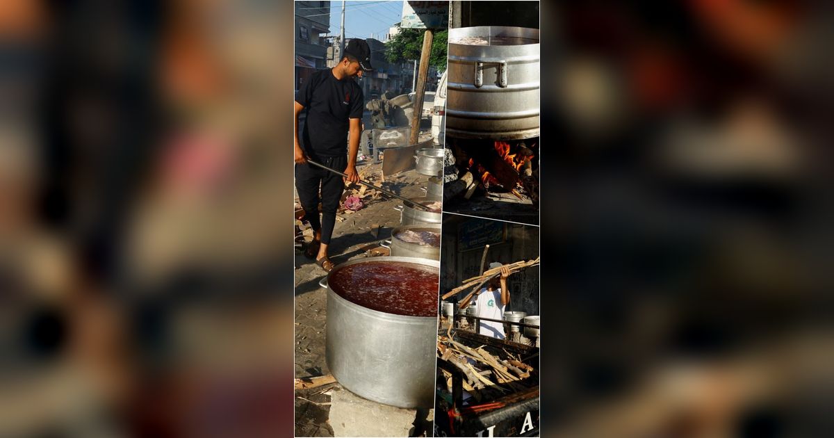 FOTO: Kian Memprihatinkan dan Tak Ada Minyak dan Gas, Warga Palestina di Jalur Gaza Gunakan Kayu Bakar untuk Memasak